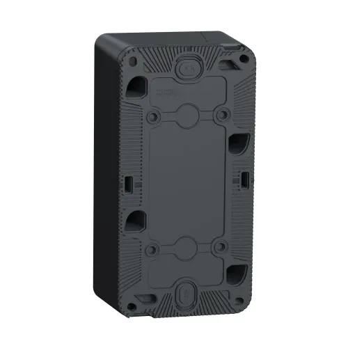Коробка двойная вертикальная для накладного монтажа IP55, черный, Mureva Styl Schneider MUR37912