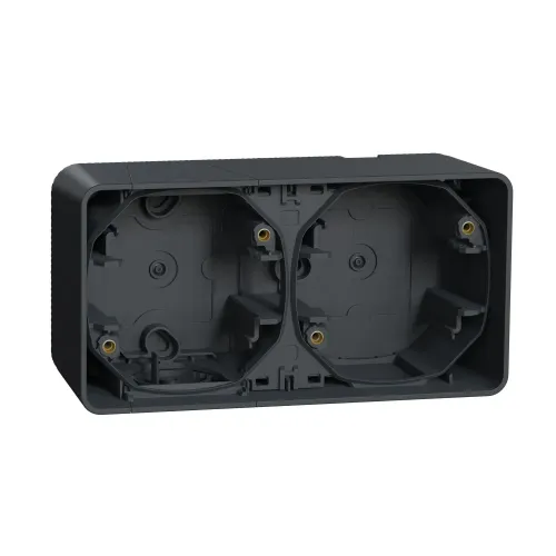 Коробка двойная для накладного монтажа IP55, черный, Mureva Styl Schneider MUR37914