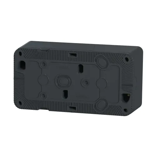 Коробка двойная для накладного монтажа IP55, черный, Mureva Styl Schneider MUR37914