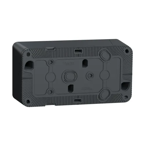 Коробка двойная для накладного монтажа IP55, черный, Mureva Styl Schneider MUR37914