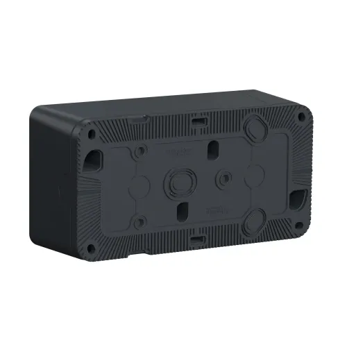 Коробка двойная для накладного монтажа IP55, черный, Mureva Styl Schneider MUR37914
