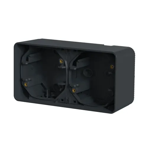 Коробка двойная для накладного монтажа IP55, черный, Mureva Styl Schneider MUR37914
