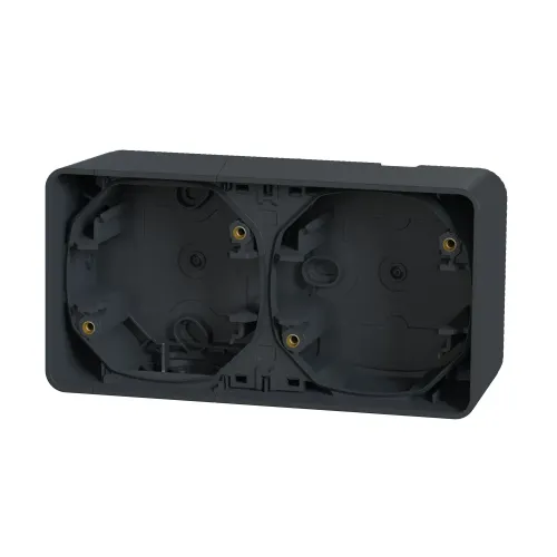 Коробка двойная для накладного монтажа IP55, черный, Mureva Styl Schneider MUR37914