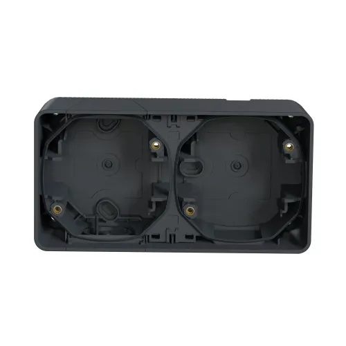 Коробка двойная для накладного монтажа IP55, черный, Mureva Styl Schneider MUR37914