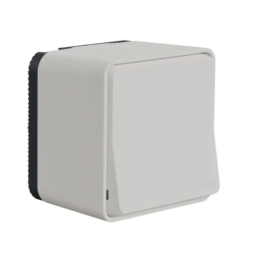 Выключатель влагозащищенный IP55 накладной, белый, Mureva Styl MUR39021 Schneider