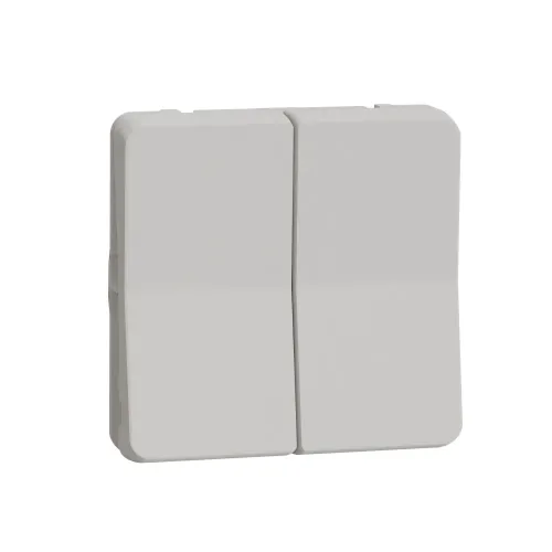 Двухклавишный переключатель IP55, белый, Mureva Styl Schneider MUR39022