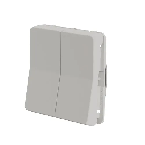 Двухклавишный переключатель IP55, белый, Mureva Styl Schneider MUR39022