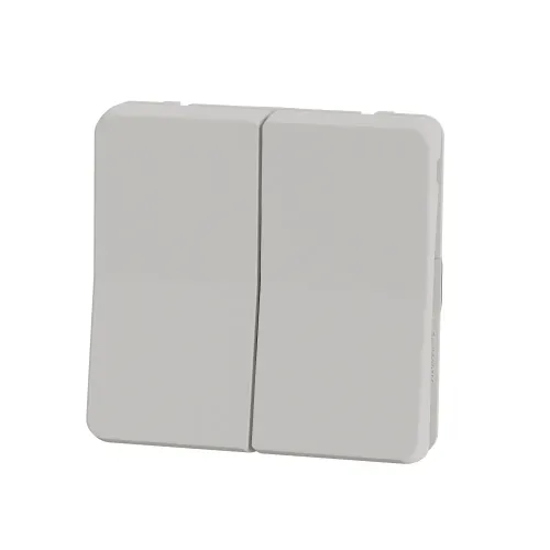 Двухклавишный переключатель IP55, белый, Mureva Styl Schneider MUR39022