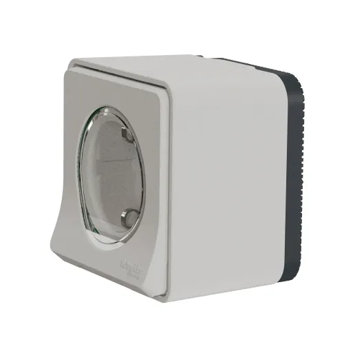 Розетка электрическая 220В, накладная IP55, белый, Mureva Styl Schneider MUR39034