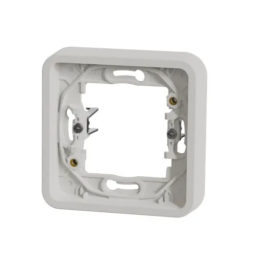 Рамка 1 пост с монтажными лапками IP55, белый, Mureva Styl Schneider MUR39108