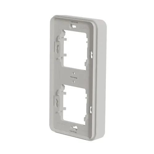 Рамка 2 поста, вертикальная IP55, белый, Mureva Styl Schneider MUR39151