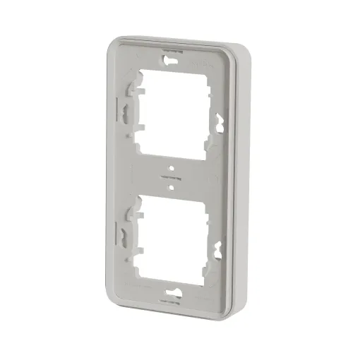 Рамка 2 поста, вертикальная IP55, белый, Mureva Styl Schneider MUR39151