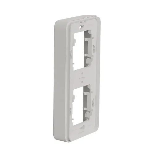 Рамка 2 поста, вертикальная IP55, белый, Mureva Styl Schneider MUR39151