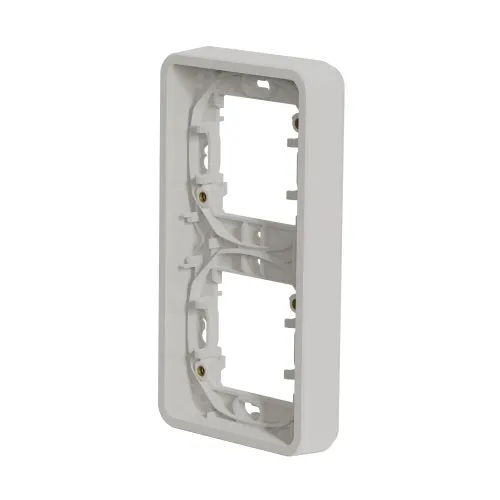 Рамка 2 поста, вертикальная IP55, белый, Mureva Styl Schneider MUR39151