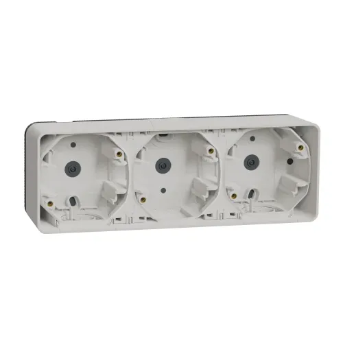 Коробка тройная для накладного монтажа IP55, белый, Mureva Styl Schneider MUR39913
