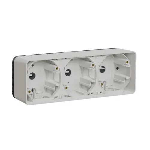 Коробка тройная для накладного монтажа IP55, белый, Mureva Styl Schneider MUR39913