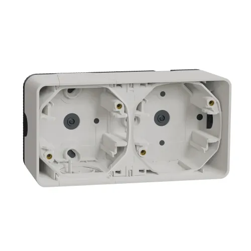 Коробка двойная для накладного монтажа IP55, белый, Mureva Styl Schneider MUR39914