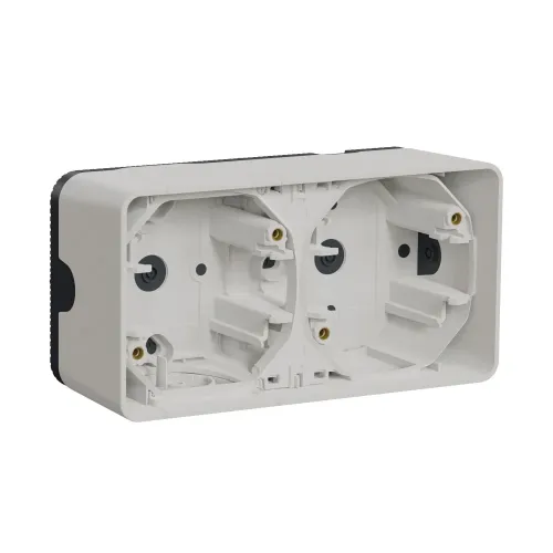 Коробка двойная для накладного монтажа IP55, белый, Mureva Styl Schneider MUR39914