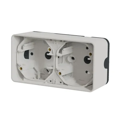 Коробка двойная для накладного монтажа IP55, белый, Mureva Styl Schneider MUR39914