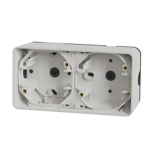 Коробка двойная для накладного монтажа IP55, белый, Mureva Styl Schneider MUR39914