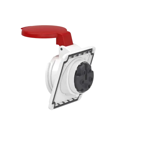Розетка скрытая угловая, 16А, 3P+N+E, IP44, 380В, винтовая PKF16F435
