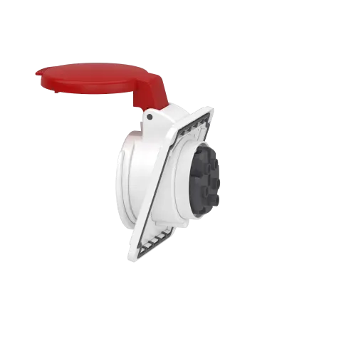 Розетка скрытая угловая, 16А, 3P+N+E, IP44, 380В, винтовая PKF16F435