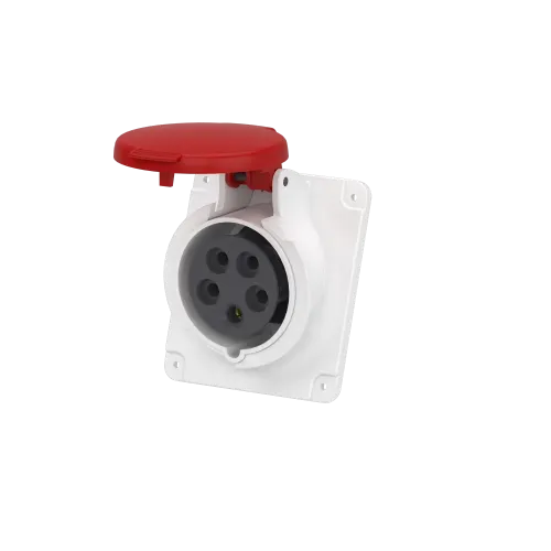 Розетка скрытая угловая, 16А, 3P+N+E, IP44, 380В, винтовая PKF16F435