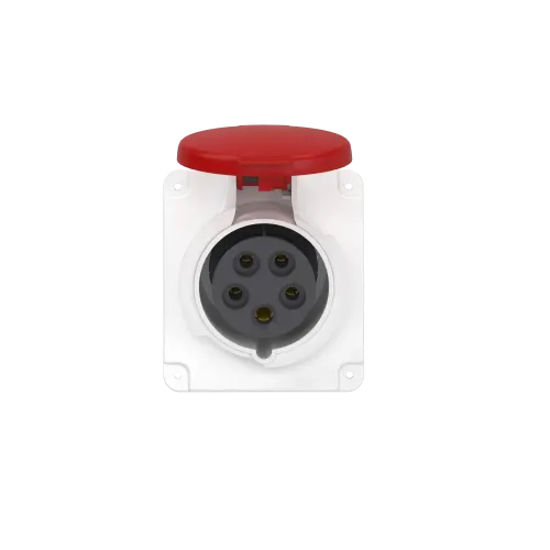 Розетка скрытая угловая, 16А, 3P+N+E, IP44, 380В, винтовая PKF16F435