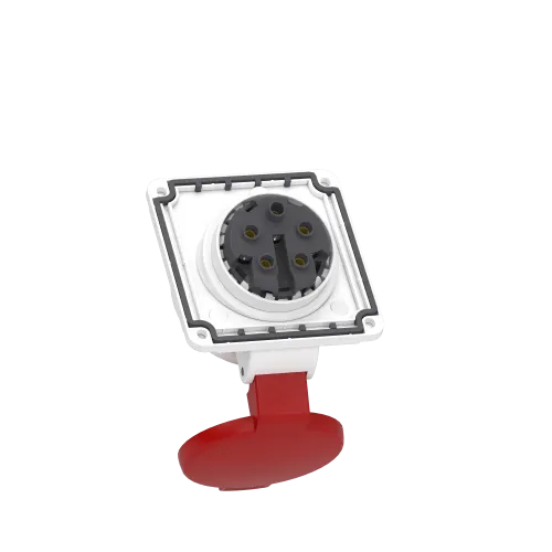 Розетка скрытая угловая, 16А, 3P+N+E, IP44, 380В, винтовая PKF16F435