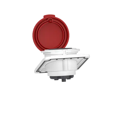 Розетка скрытая угловая, 16А, 3P+N+E, IP44, 380В, винтовая PKF16F435