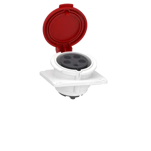 Розетка скрытая угловая, 16А, 3P+N+E, IP44, 380В, винтовая PKF16F435