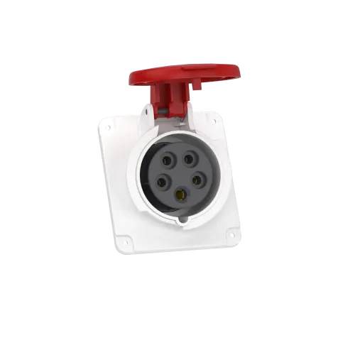 Розетка скрытая угловая, 16А, 3P+N+E, IP44, 380В, винтовая PKF16F435