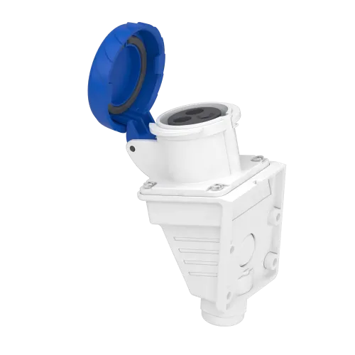 Розетка настенная, 16А, 2P+E, IP67, 250В, винтовая PKF16W723
