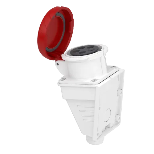 Розетка настенная, 16А, 3P+N+E, IP67, 380В, винтовая PKF16W735