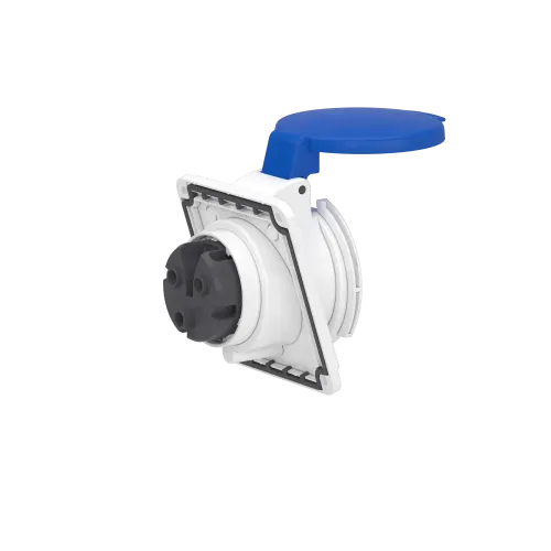 Розетка скрытая угловая, 32А, 2P+E, IP44, 250В, винтовая PKF32F423