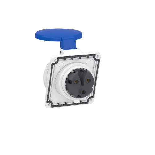 Розетка скрытая угловая, 32А, 2P+E, IP44, 250В, винтовая PKF32F423