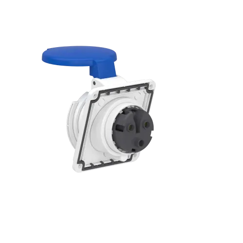 Розетка скрытая угловая, 32А, 2P+E, IP44, 250В, винтовая PKF32F423