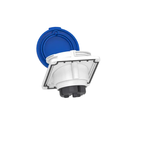 Розетка скрытая угловая, 32А, 2P+E, IP44, 250В, винтовая PKF32F423