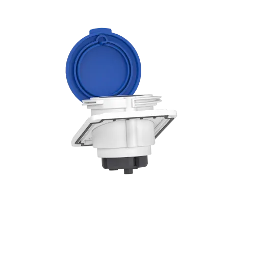 Розетка скрытая угловая, 32А, 2P+E, IP44, 250В, винтовая PKF32F423