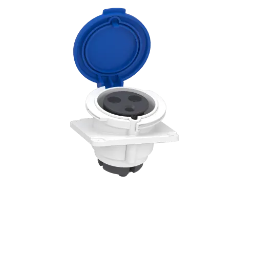 Розетка скрытая угловая, 32А, 2P+E, IP44, 250В, винтовая PKF32F423