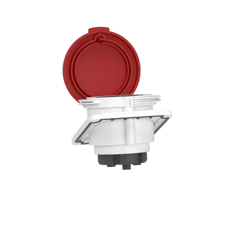 Розетка скрытая угловая, 32А, 3P+N+E, IP44, 380В, винтовая PKF32F435