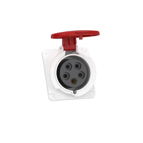 Розетка скрытая угловая, 32А, 3P+N+E, IP44, 380В, винтовая PKF32F435