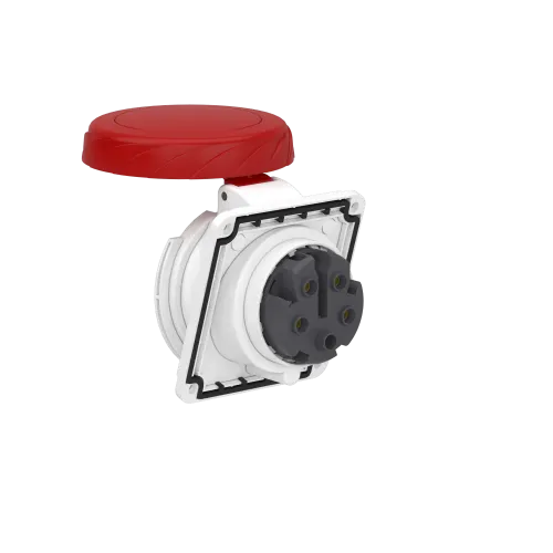 Розетка скрытая угловая, 32А, 3P+N+E, IP67, 380В, винтовая PKF32F735