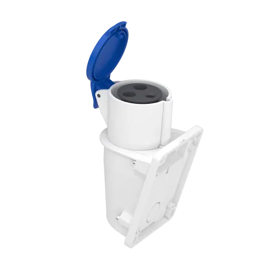 Розетка настенная, 32А, 2P+E, IP44, 380В, винтовая PKF32W423