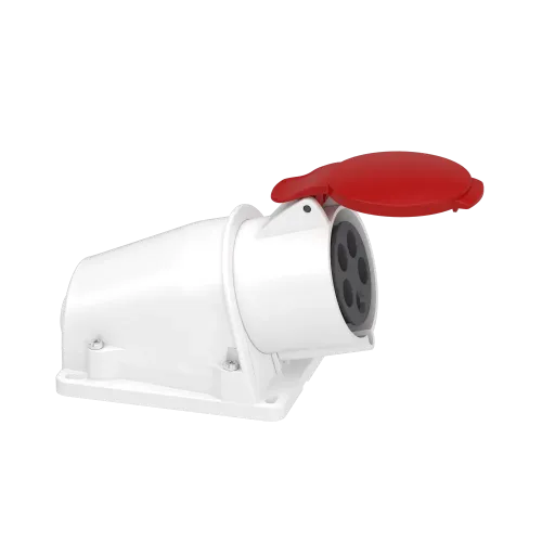 Розетка настенная, 32А, 3P+N+E, IP44, 380В, винтовая PKF32W435