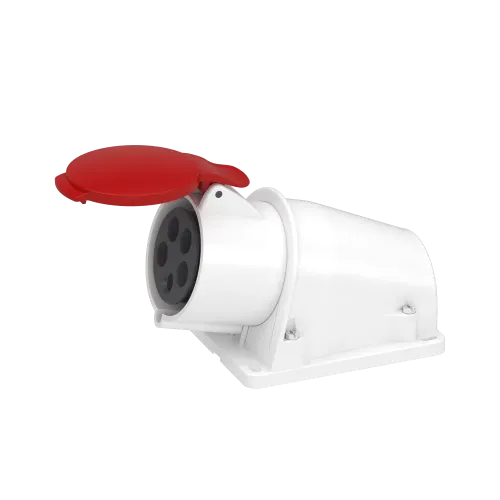 Розетка настенная, 32А, 3P+N+E, IP44, 380В, винтовая PKF32W435