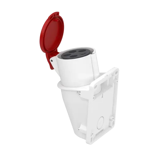 Розетка настенная, 32А, 3P+N+E, IP44, 380В, винтовая PKF32W435