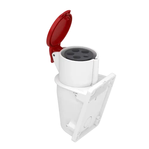 Розетка настенная, 32А, 3P+N+E, IP44, 380В, винтовая PKF32W435
