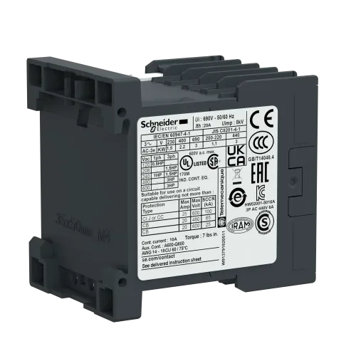 Контактор 9 A, катушка 220В AC, 3 полюса, LC1K0910M7 Schneider Electric
