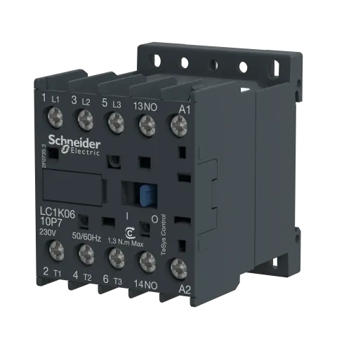 Контактор 9 A, катушка 220В AC, 3 полюса, LC1K0910M7 Schneider Electric